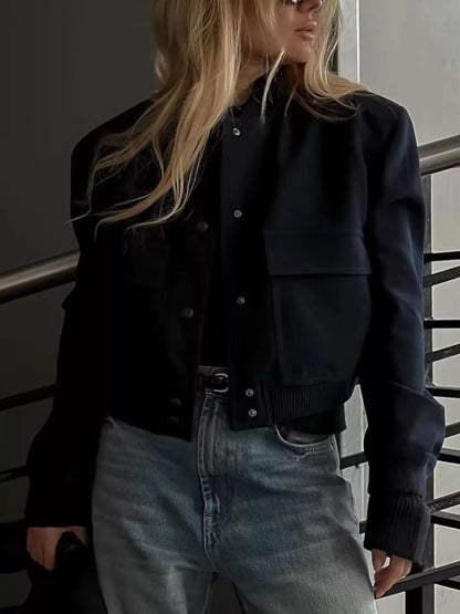 Plus size cropped bomber jacket, view 6
