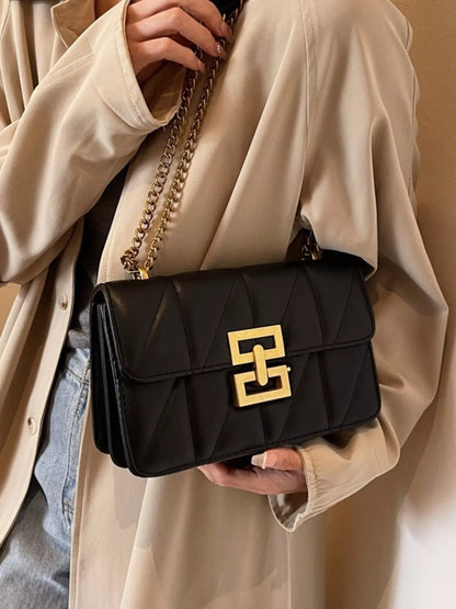 Quilted Flap Chain Crossbody Bag
