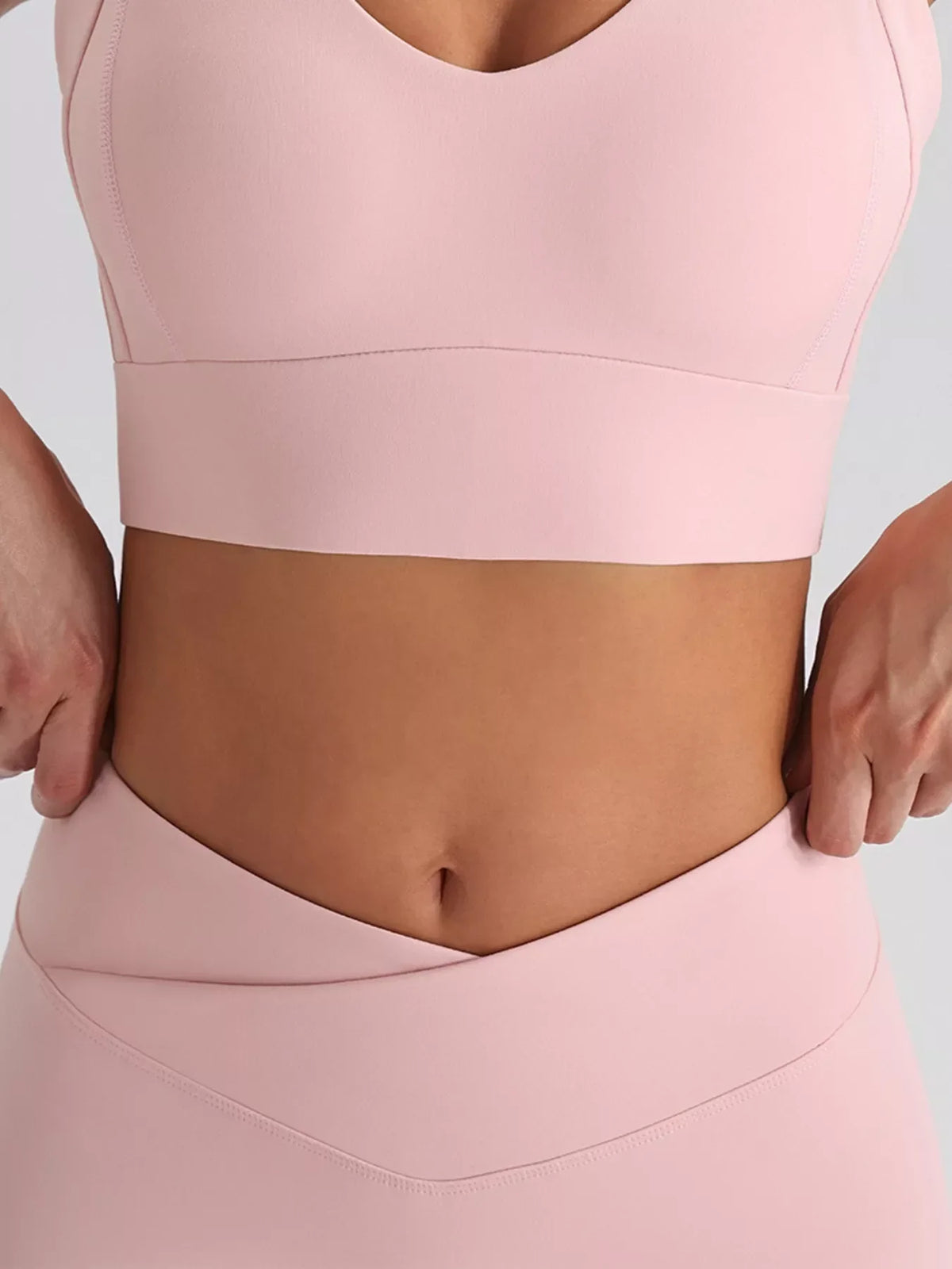 Seamless Criss-Cross Tank and Leggings Active Set