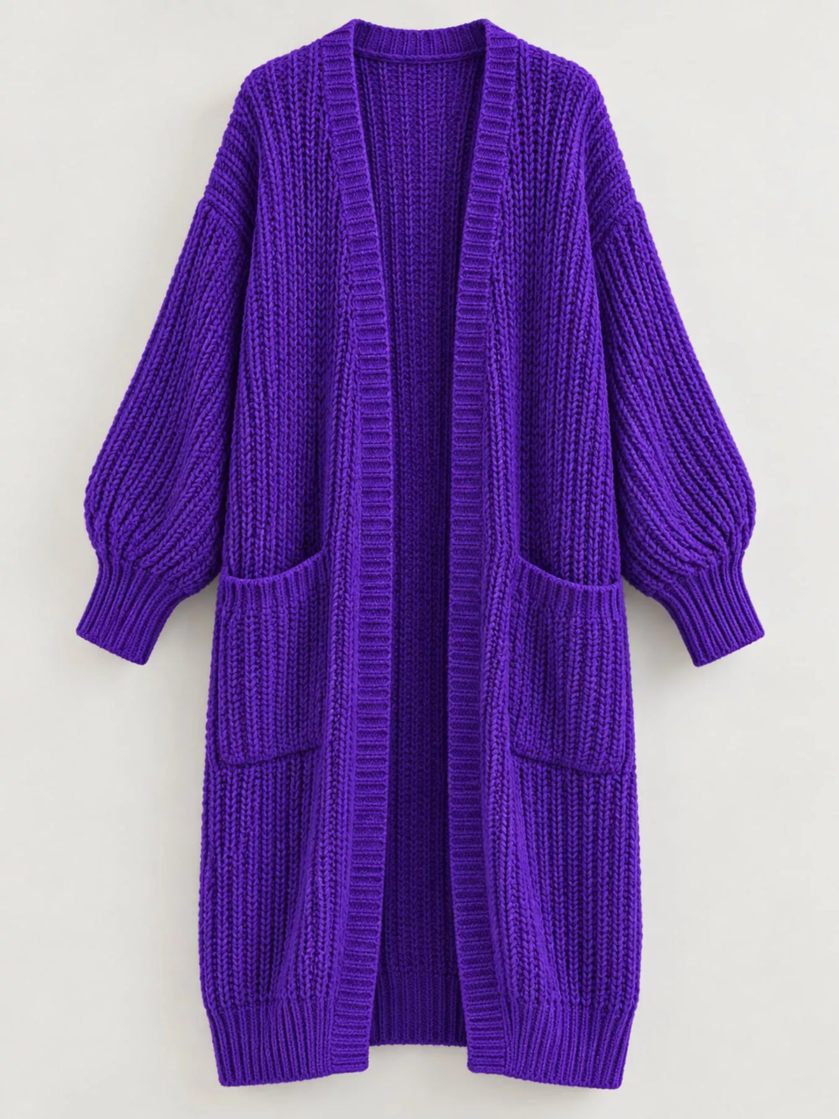 Plus size chunky knit cardigan, view 39