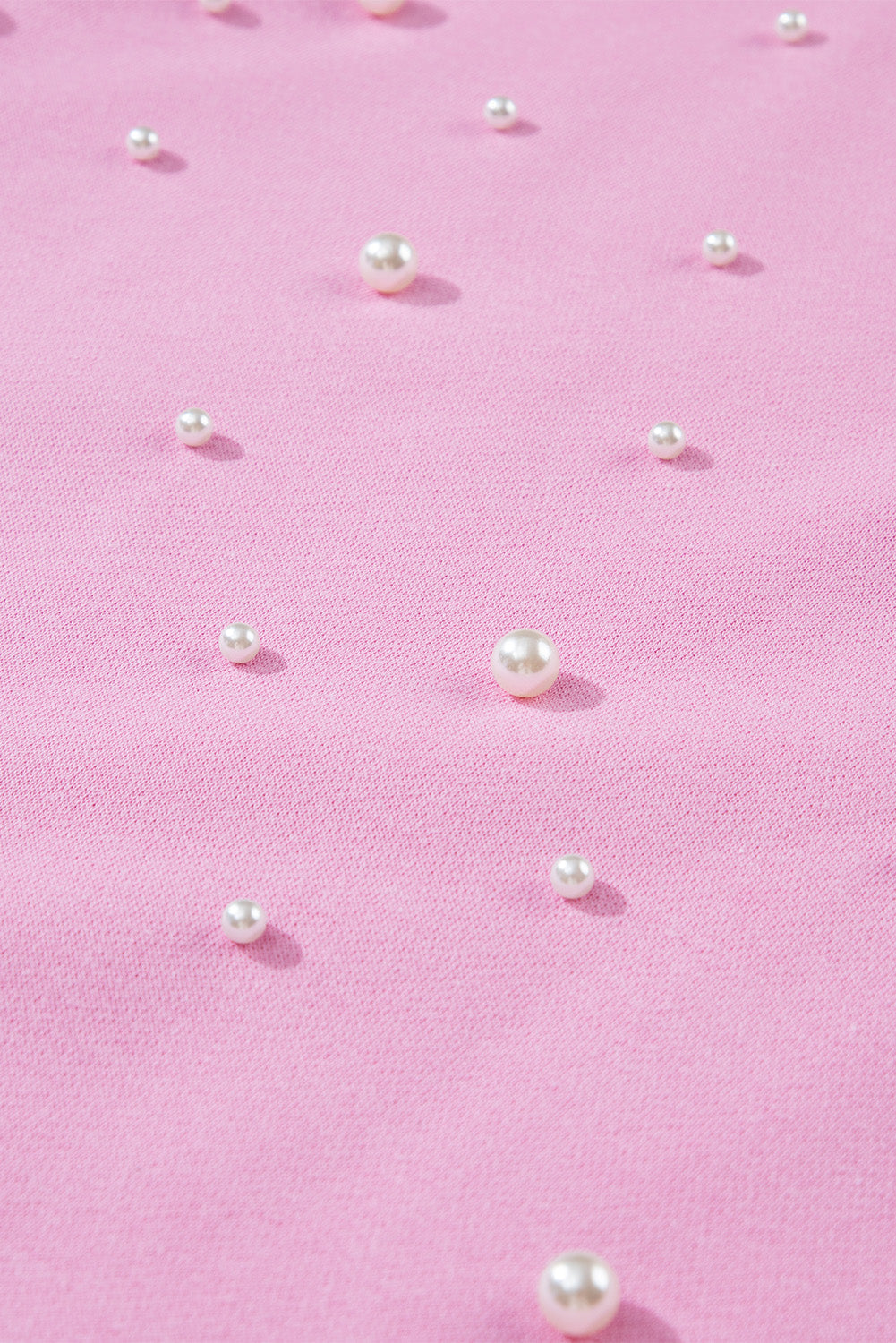 Pearl Detail Ribbed Sweatshirt