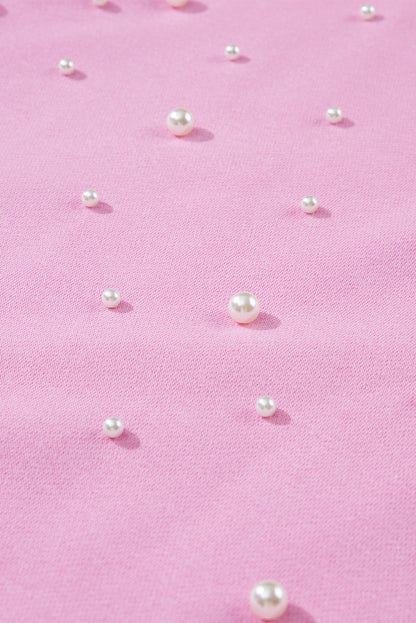 Pearl Detail Ribbed Sweatshirt