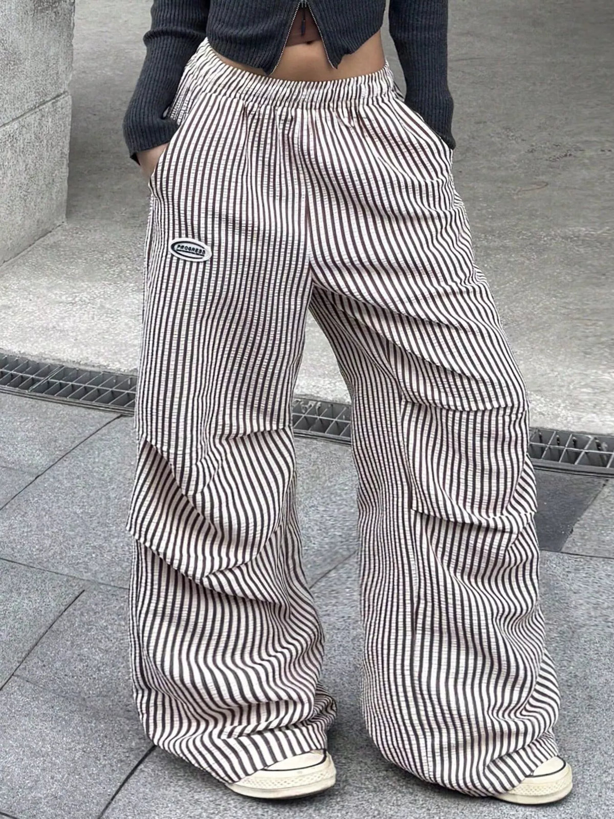 Striped cargo pants, view 8