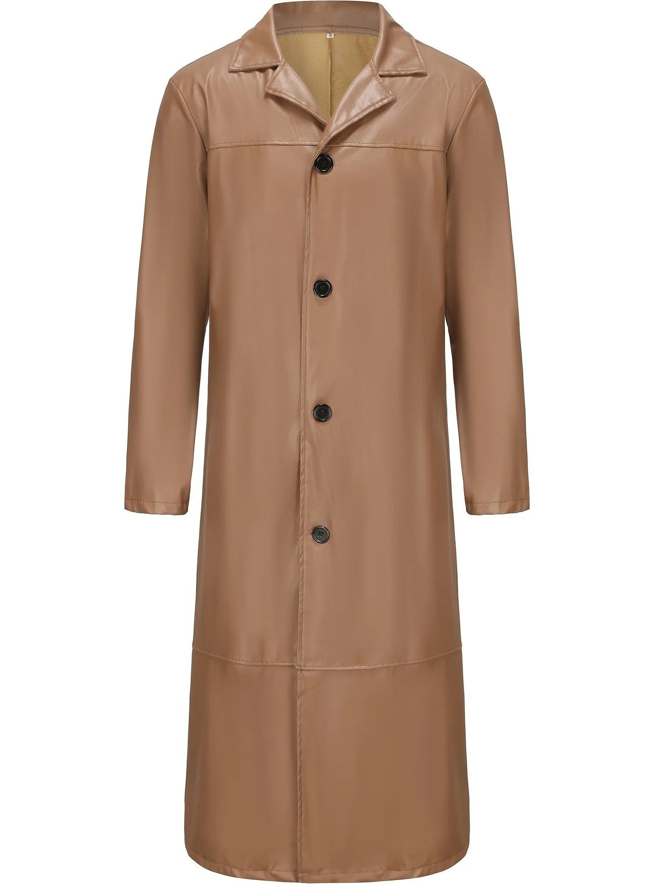 Men's Full Size Button Up Longline Jacket