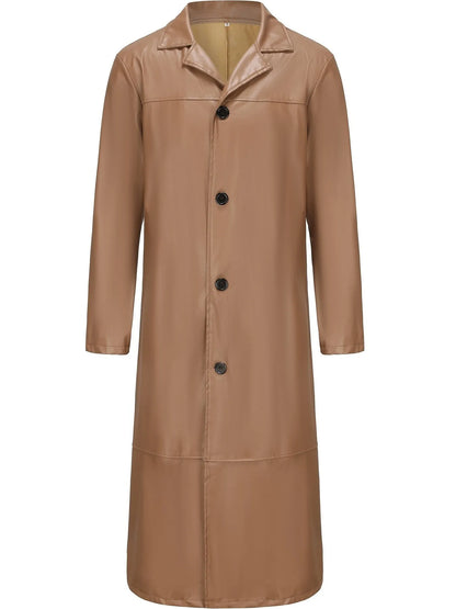 Men's Full Size Button Up Longline Jacket