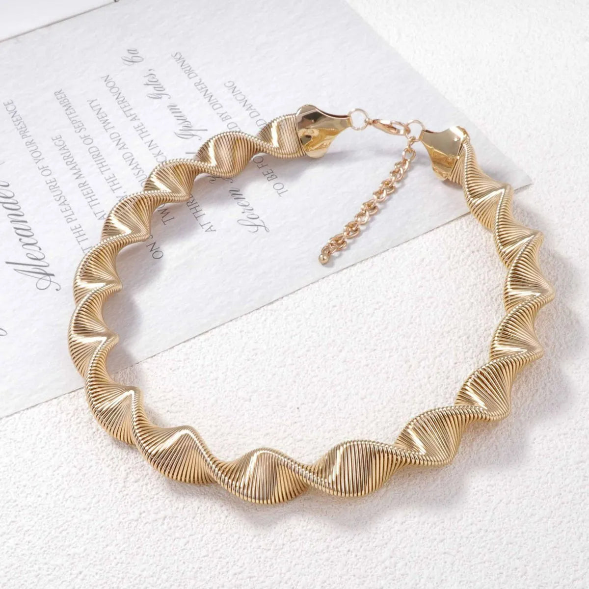 18K Gold-Plated Twisted Necklace
