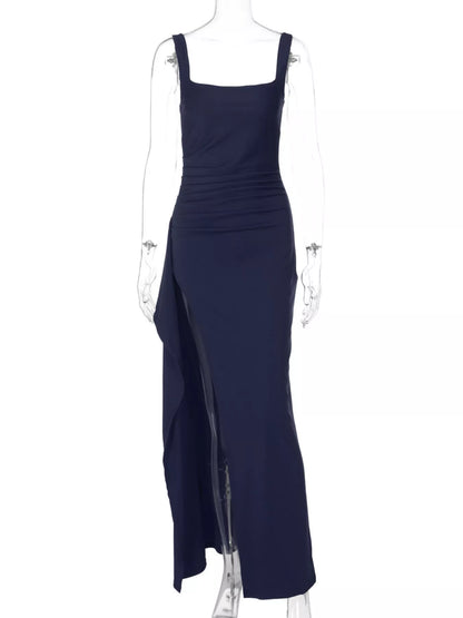 Ruched square neck maxi dress, view 13