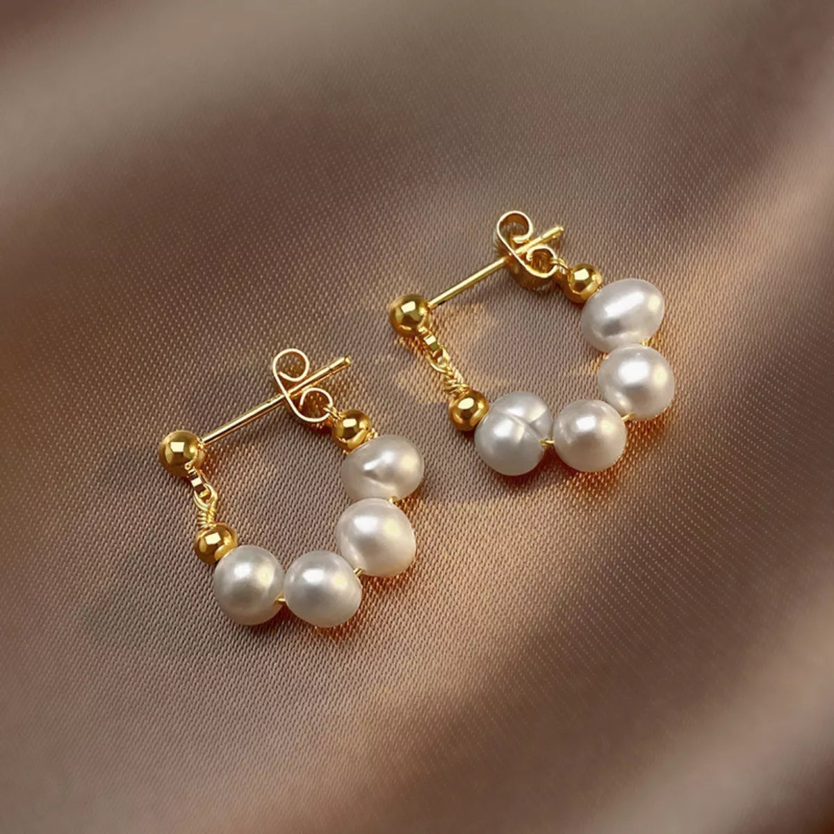 Freshwater Pearl Hoop Earrings