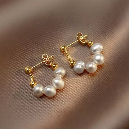 Freshwater Pearl Hoop Earrings