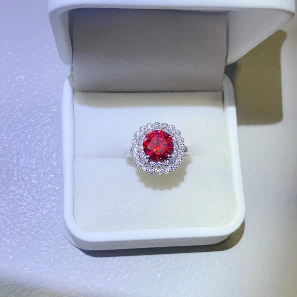 2 Carat Moissanite Sterling Silver Ring