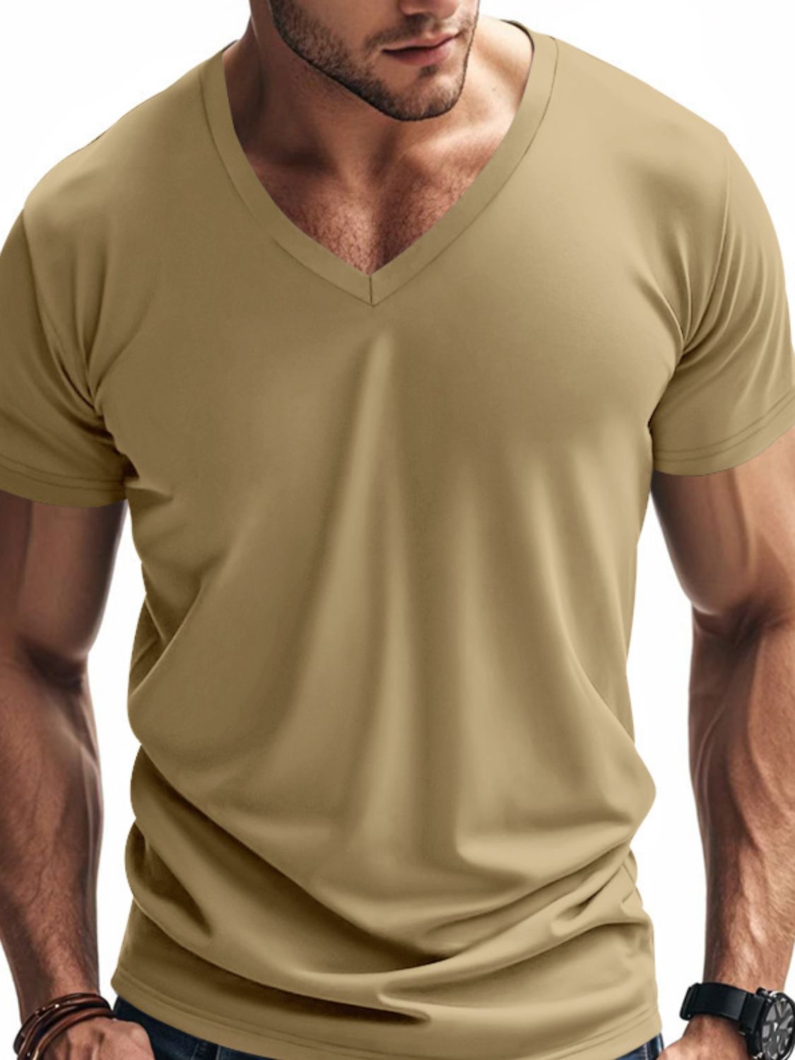 Men's V-Neck Shirt Plus Size