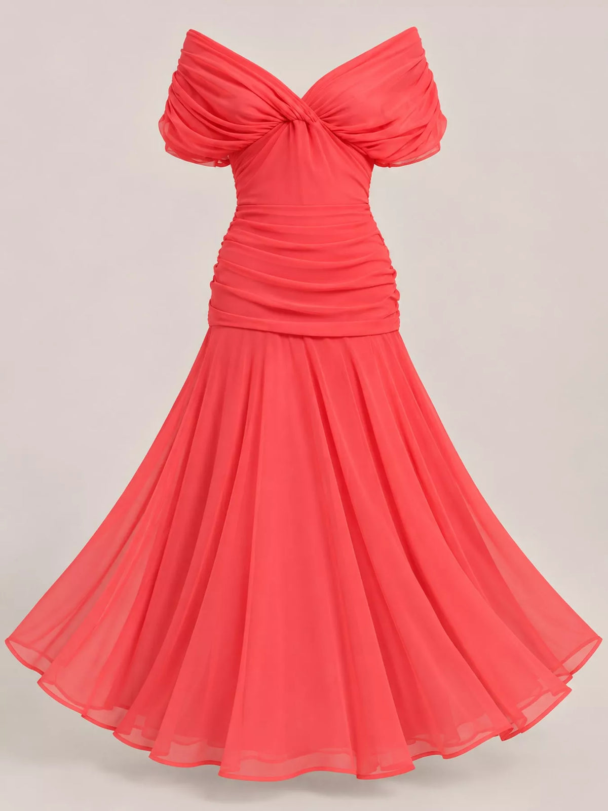 Off-shoulder tulle dress, view 13