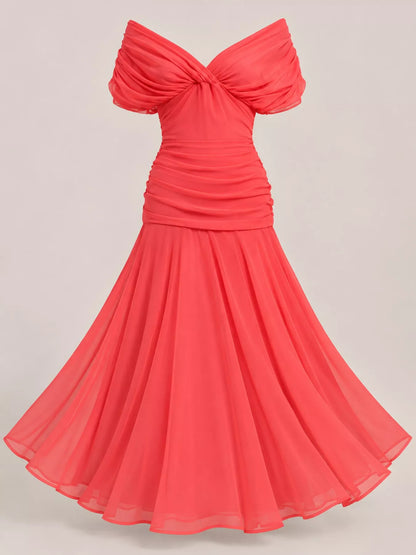 Off-shoulder tulle dress, view 13