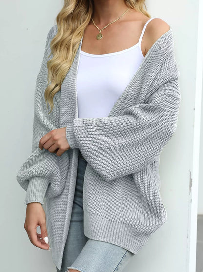 Open-Front Chunky Knit Cardigan