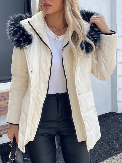 Zip Up Hooded Winter Coat