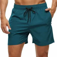Men Casual Lace-Up Beach Shorts