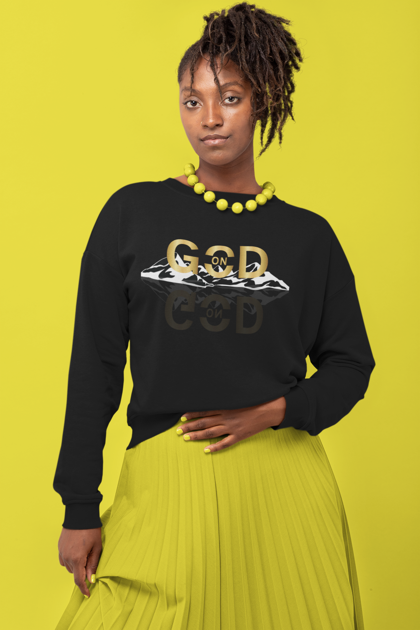 On God Crewneck Sweatshirt - MONLANE