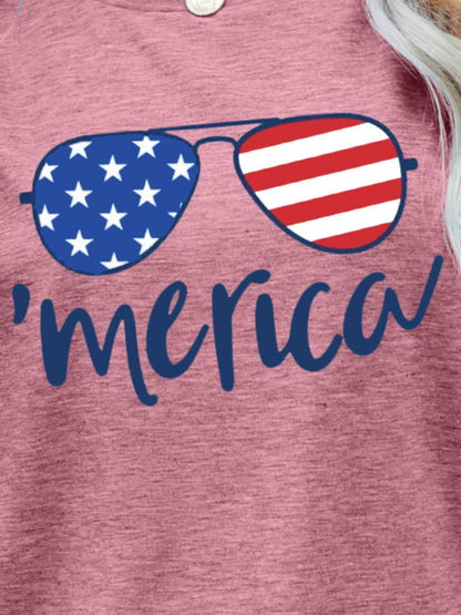 US Flag Graphic Tee