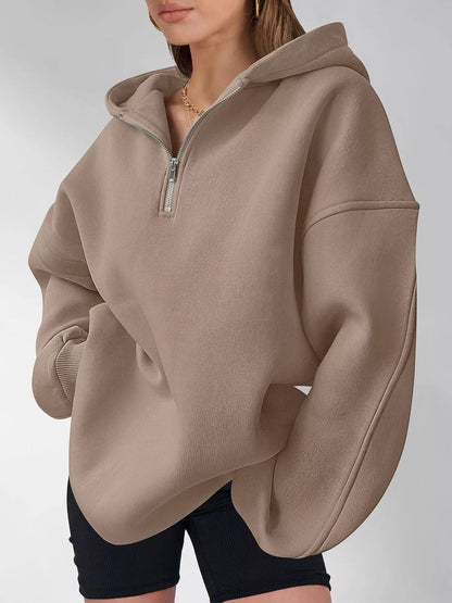 Oversized Quarter-Zip Hoodie