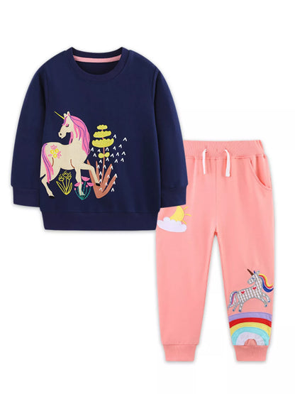 Kid's Unicorn Graphic Sweatshirt & Joggers Set