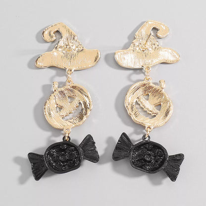 Halloween 18K Gold-Plated Pumpkin Earrings