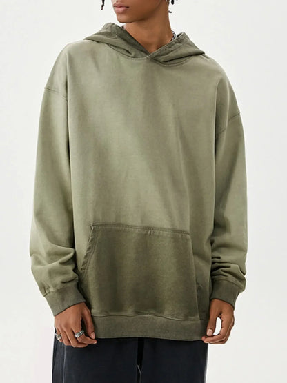 Men's Drop Shoulder Long Sleeve Hoodie