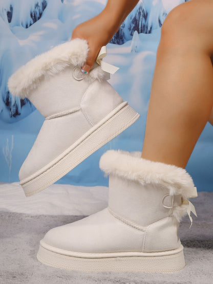 Suede Round Toe Boots