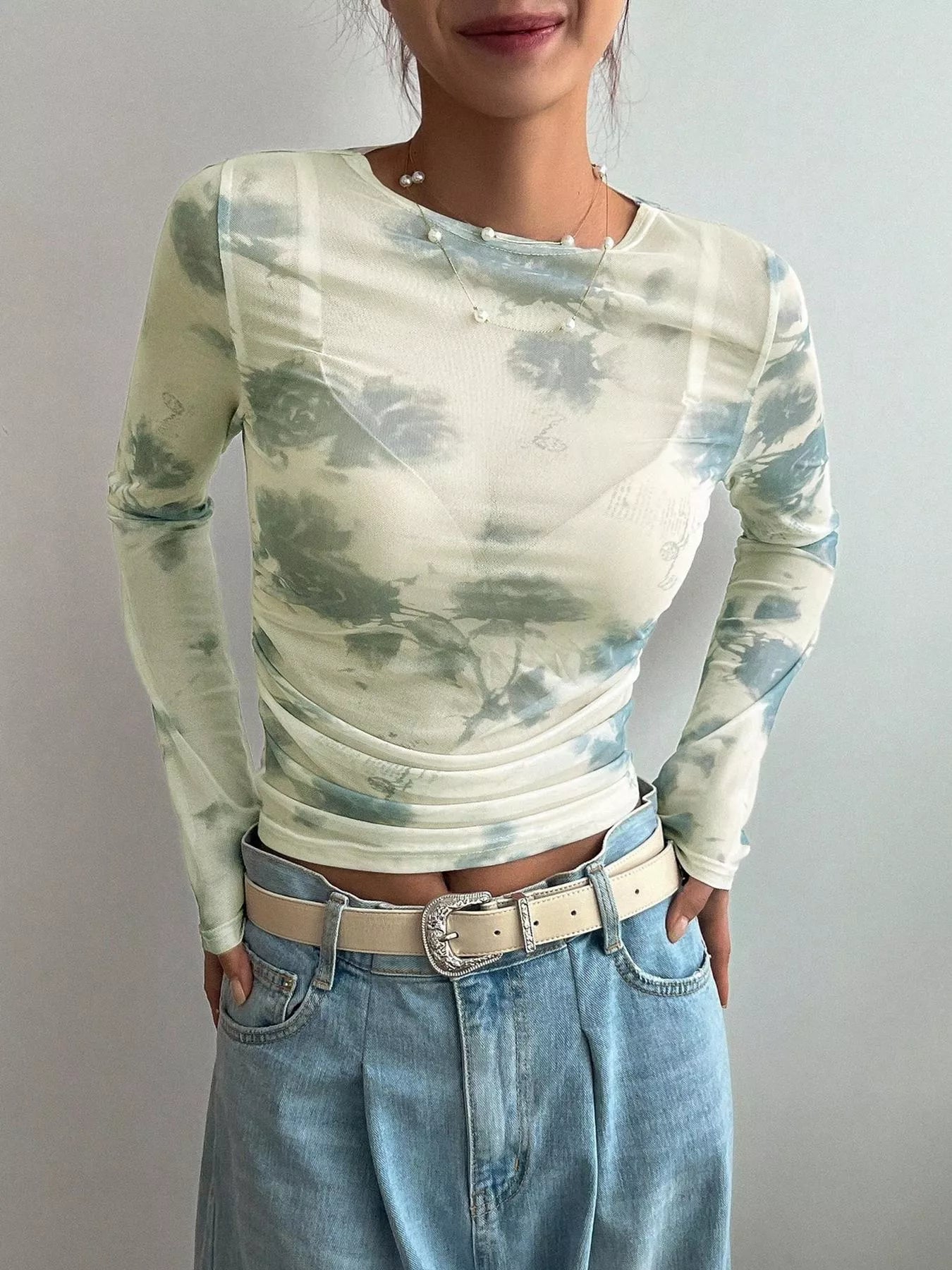 Floral Print Long Sleeve T-Shirt