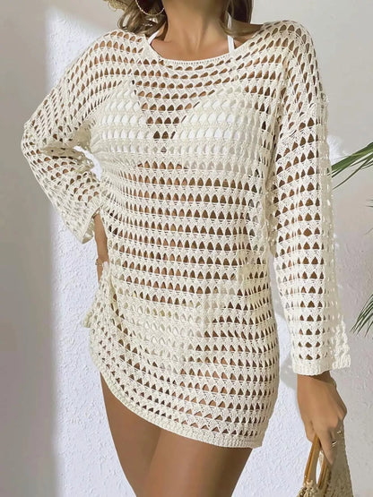 Crochet cover-up top, view 6