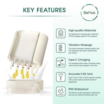 Electric Oil Applicator and Vibration Scalp Massage