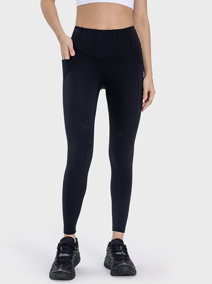 Pocketed High Waist Active Leggings - MONLANE