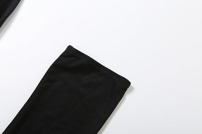 Patchwork Sleeve Hollow Dress