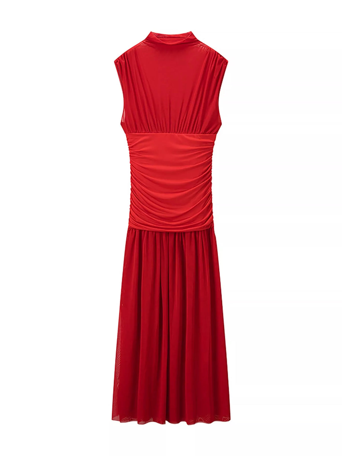 Plus size mock neck maxi dress, view 4