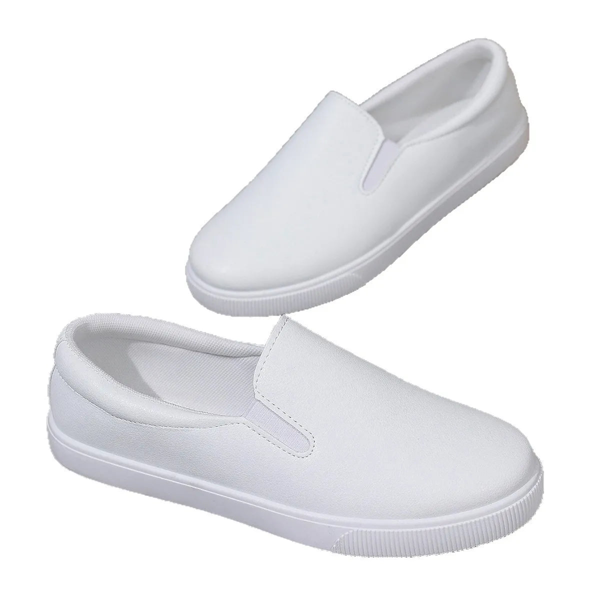 Round Toe Platform Slip-Ons