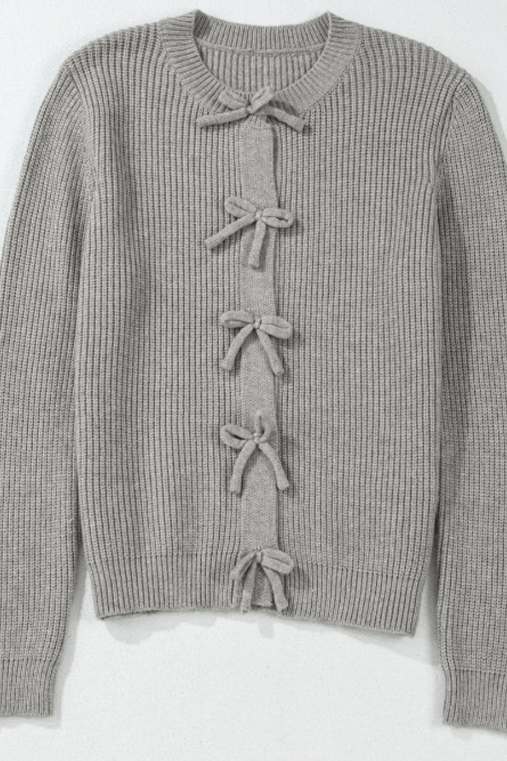Bow Long Sleeve Cardigan