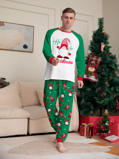 Full Size Christmas Gnome Print Matching Family Pajama Set Plus Size