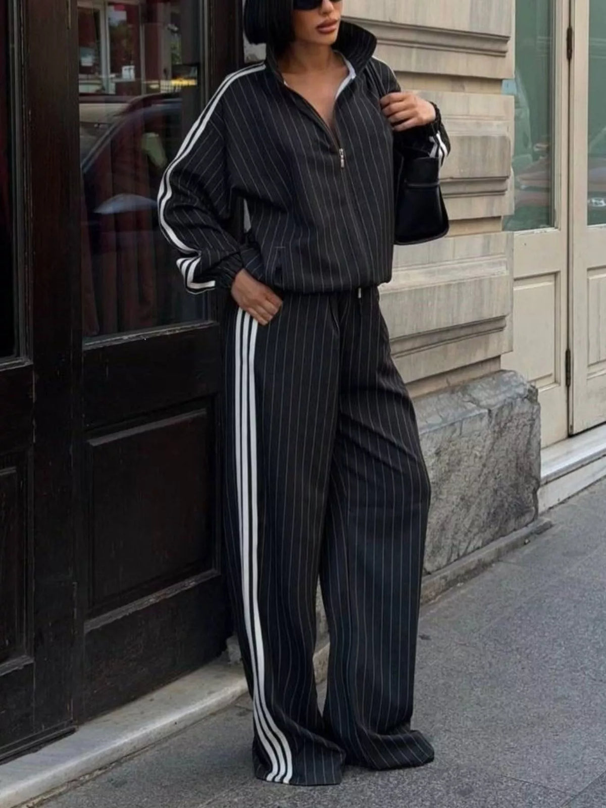 Zip-up jacket and pants set, view 5