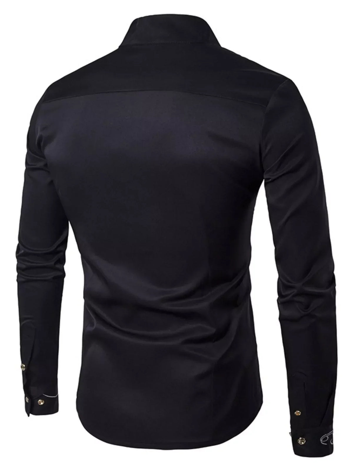 Men's Asymmetric Button-Down Slim Fit Shirt