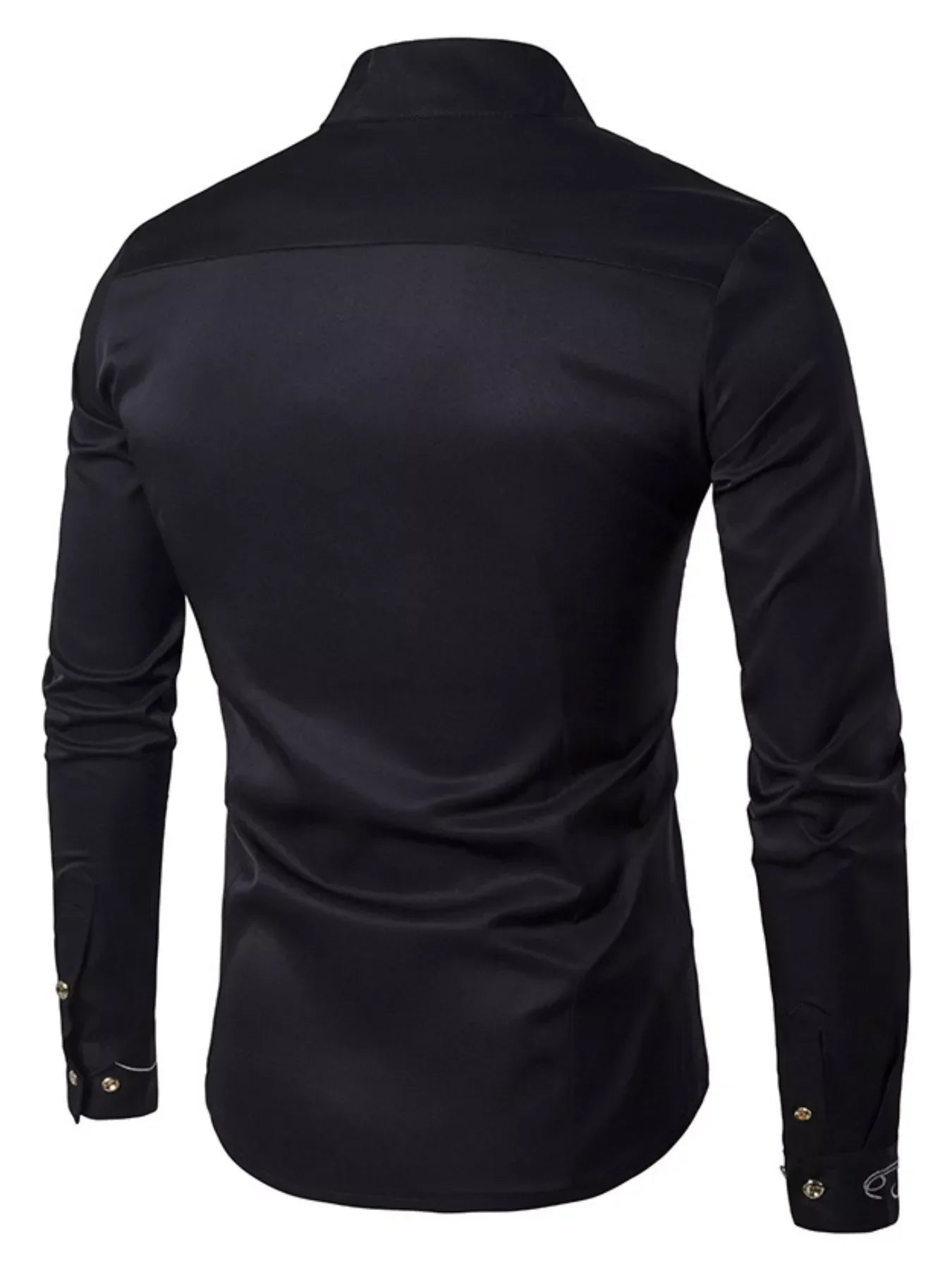 Men's Asymmetric Button-Down Slim Fit Shirt