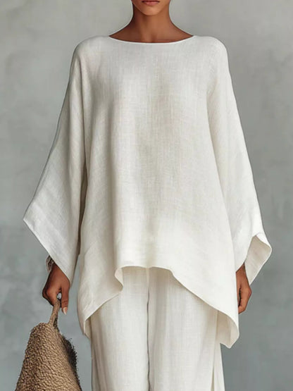 Full Size Casual Loose Fit Top and Pants Set Two-Piece Set Plus Size