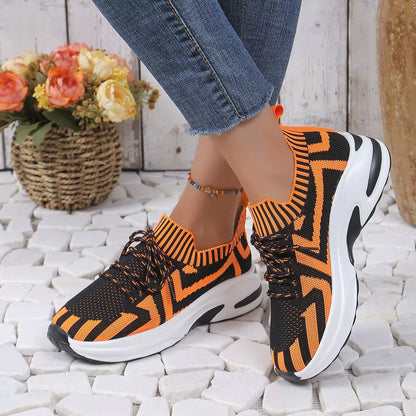 Round Toe Platform Sneakers