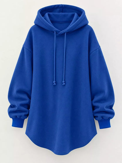 Drop shoulder drawstring hoodie, view 13