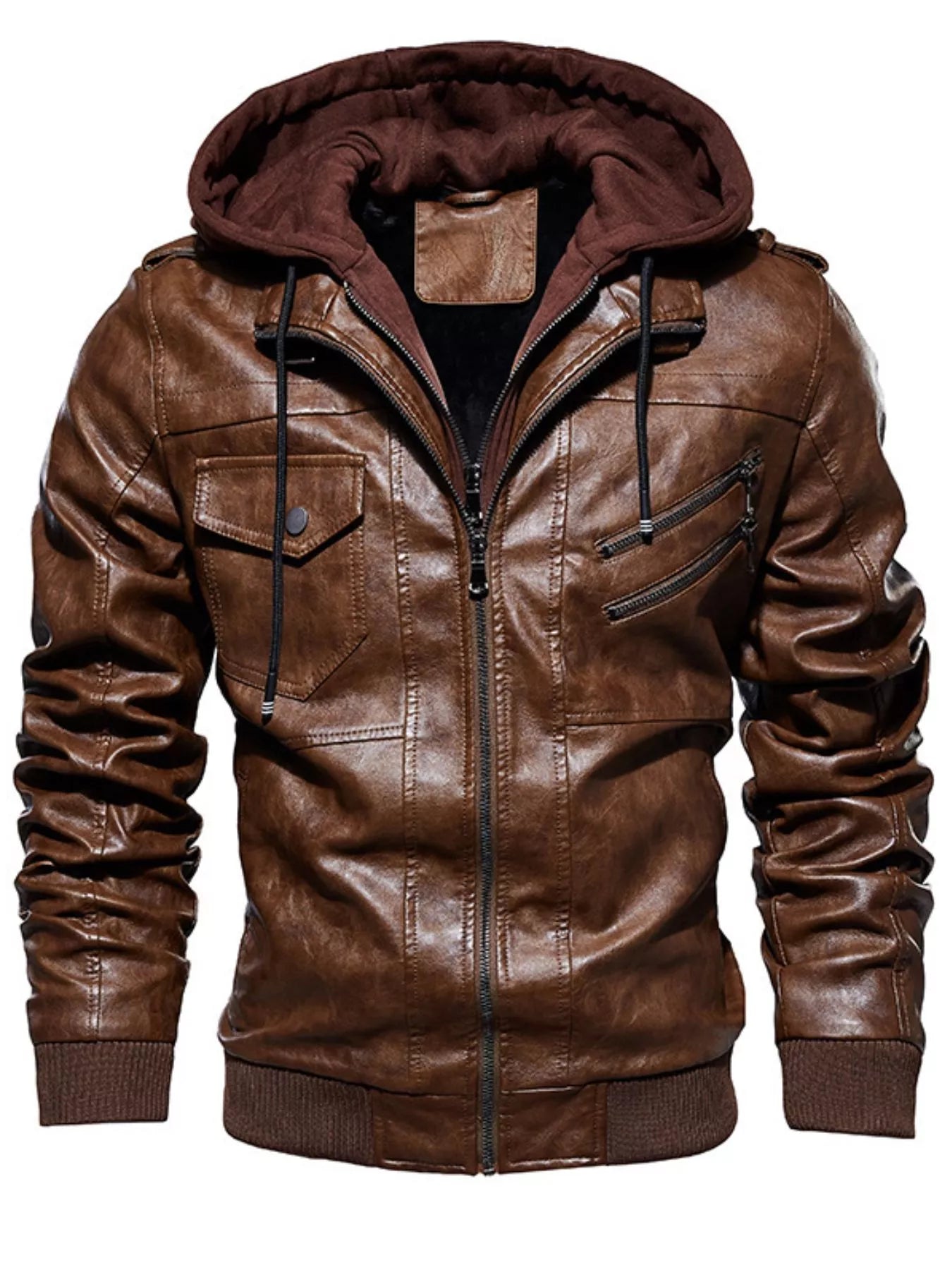 Men's Plus Size Zip Hooded Jacket