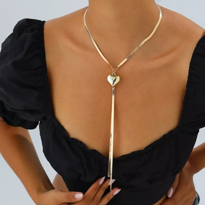 Herringbone heart pendant necklace, view 4
