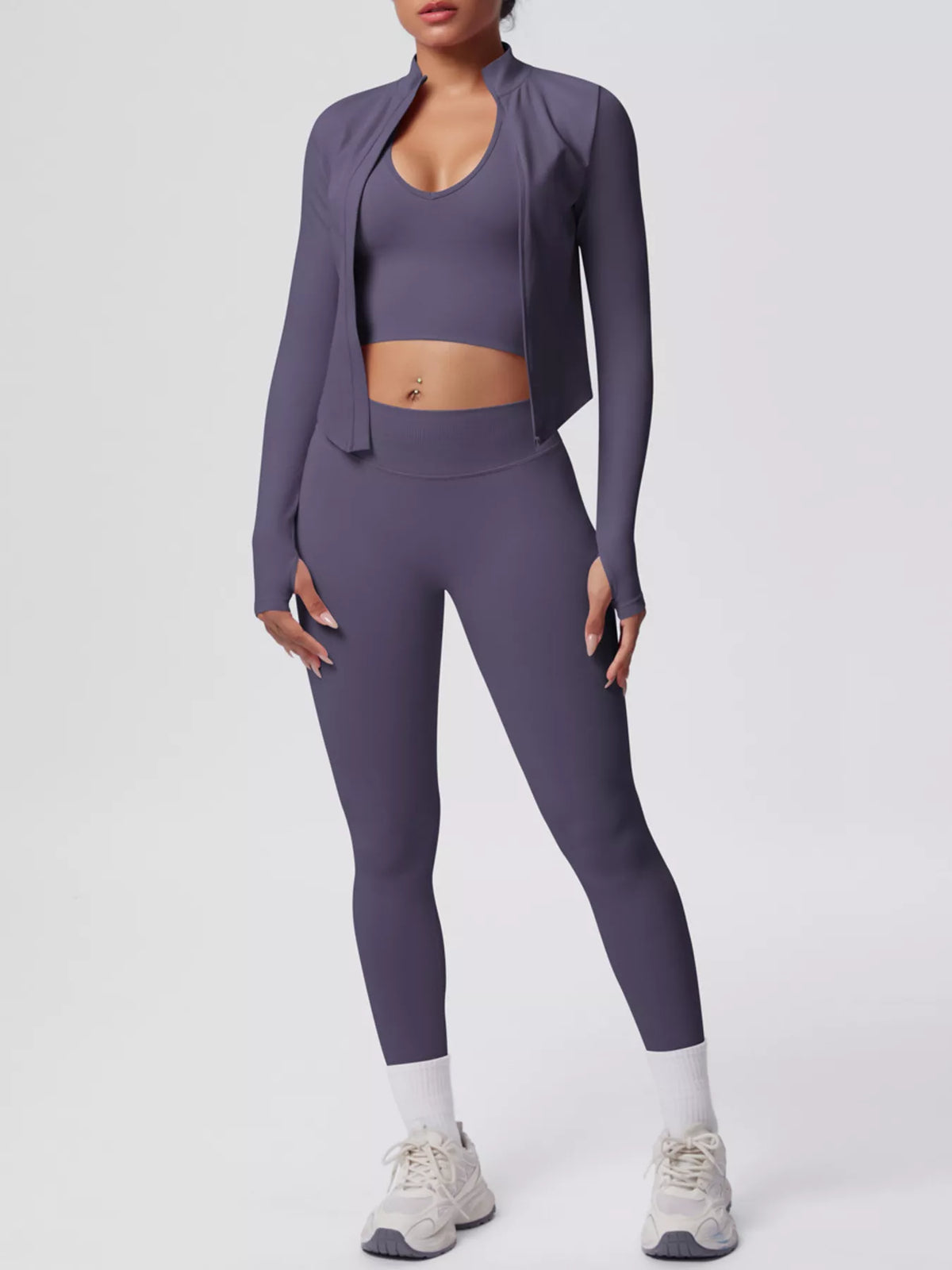 Tank, Zip-Up Jacket & Leggings Set