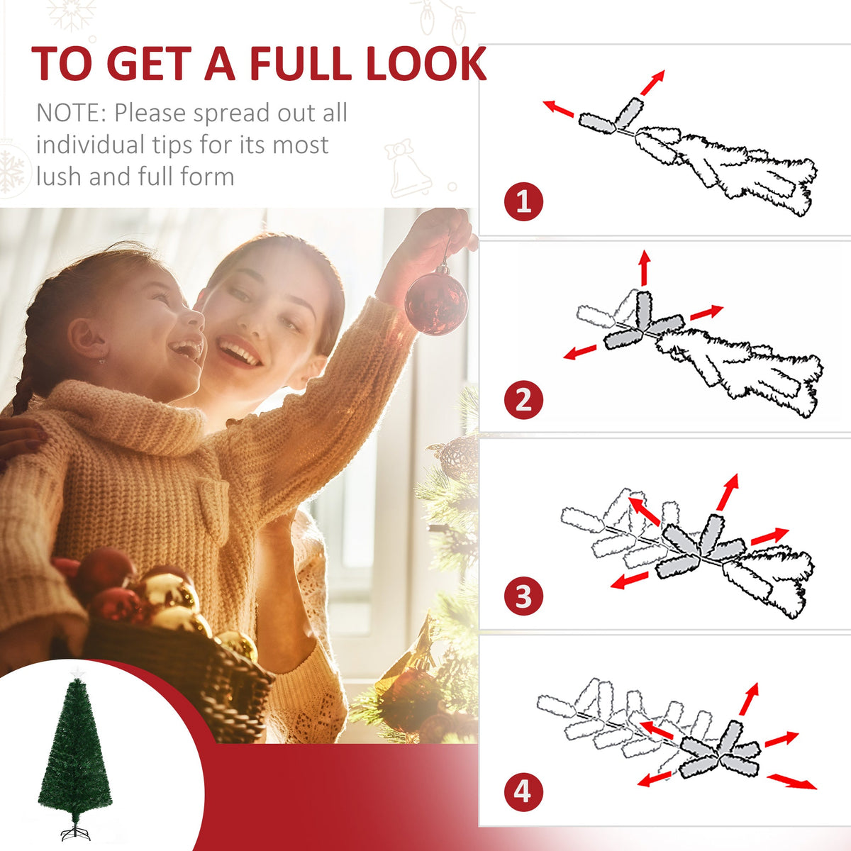 Fiber optic Christmas tree, view 5