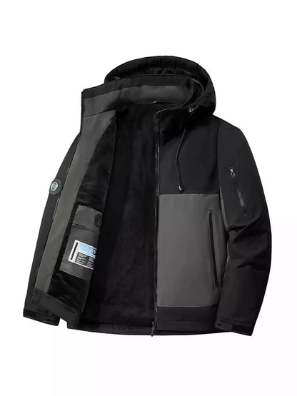 Men's Plus Size Hooded Windproof Jacket