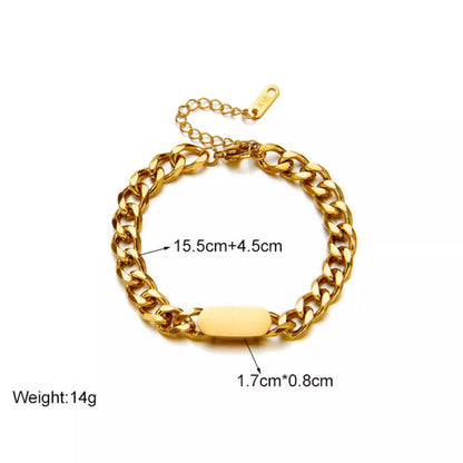 Bar chain necklace and bracelet set, view 6