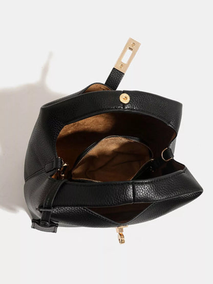 Turn-Lock Crossbody Bag
