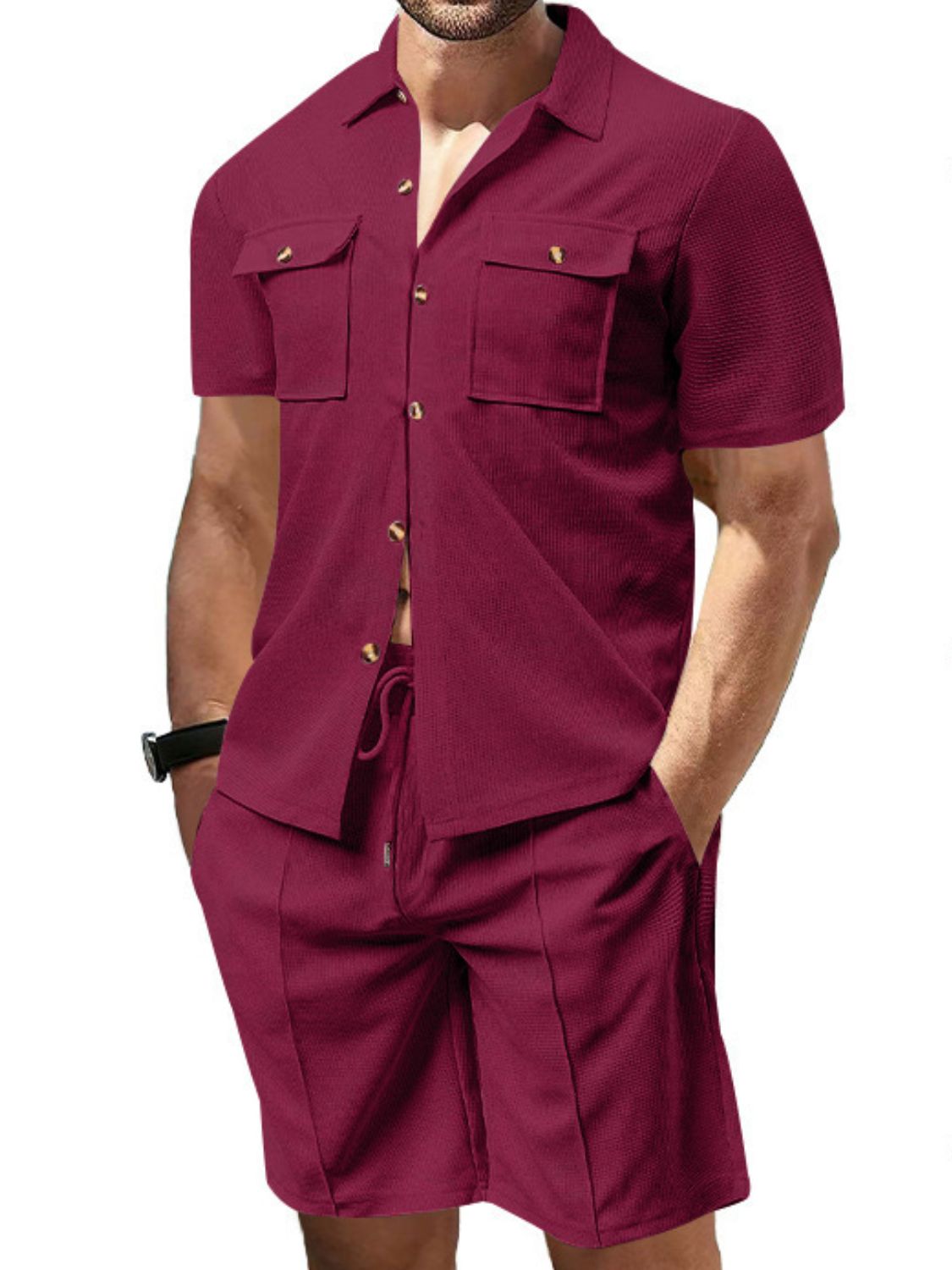 Men's Full Size Shorts Set
